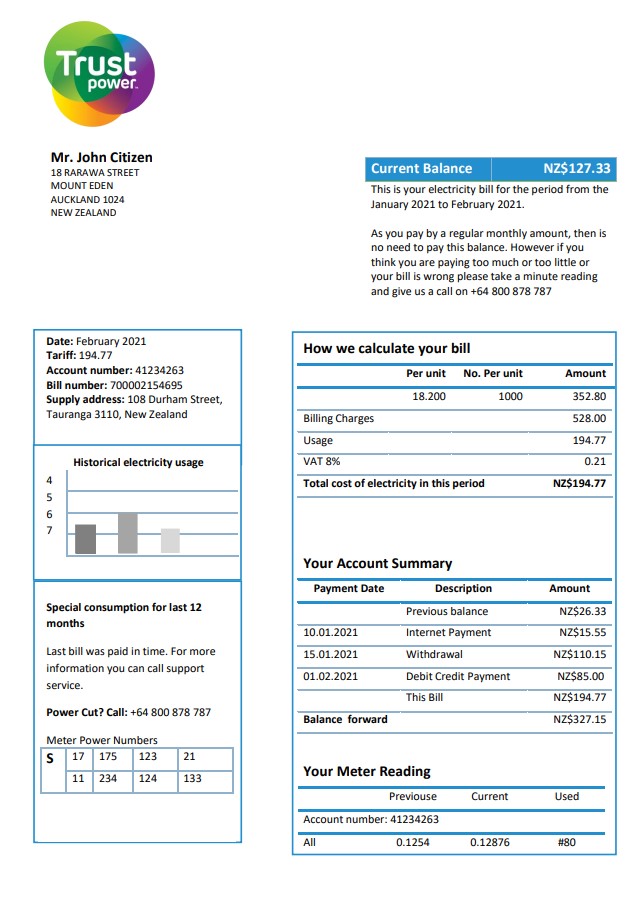  Minol USA business utility bill 